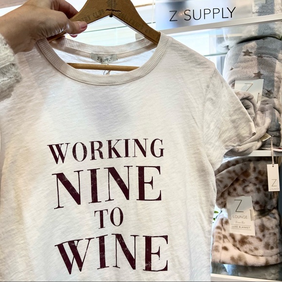NWT ZSupply “working nine to wine tee” - Picture 2 of 9